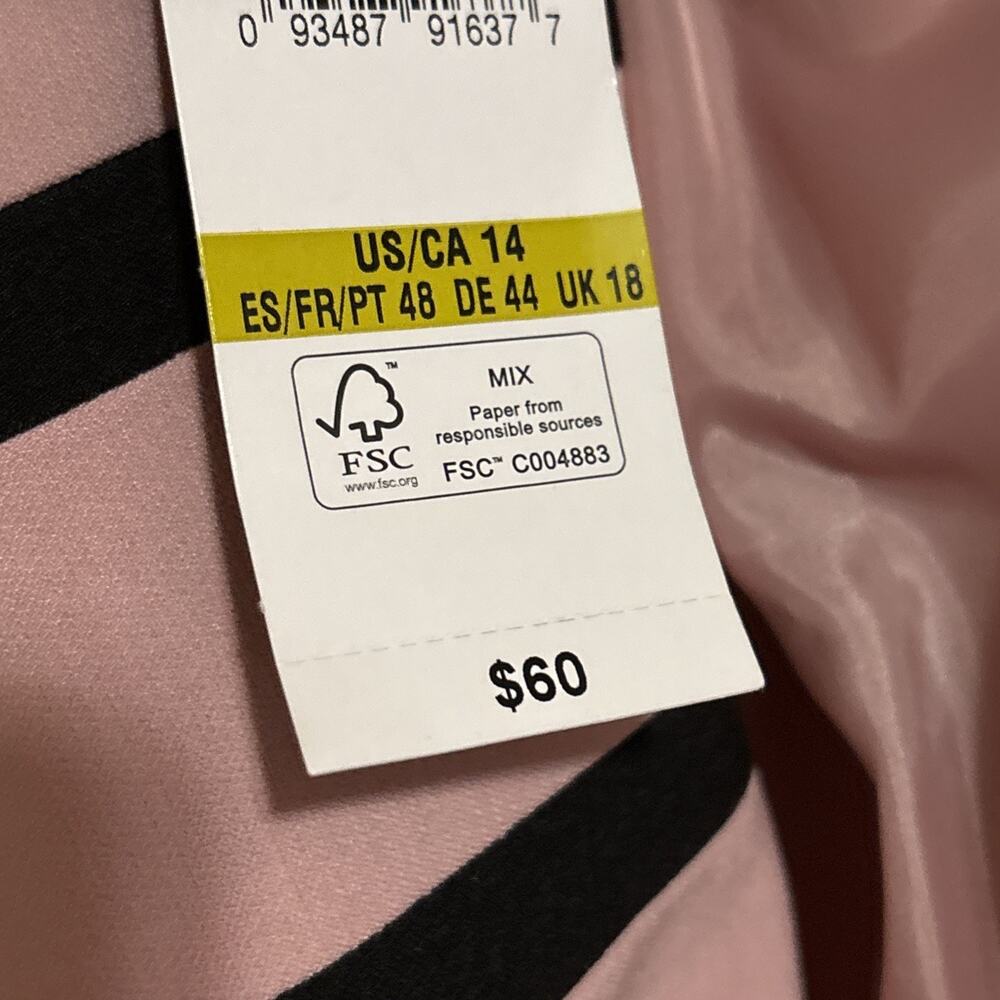 Evan Picone Pink Black Label Suit Womens 14 Dress and 12 Jacket Pink nwt - Picture 4 of 10